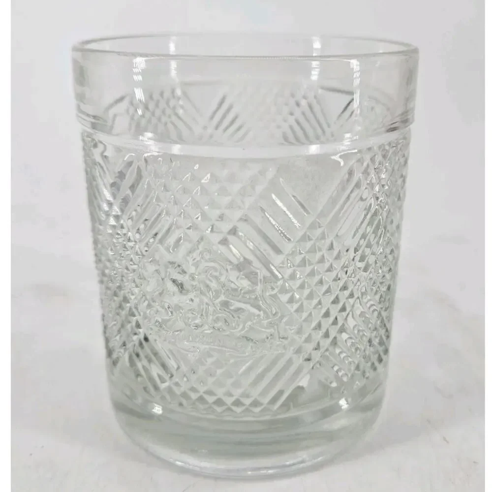 Ralph Lauren Lion Crest Double Old Fashioned Safari Argyle Crystal Whiskey Glass